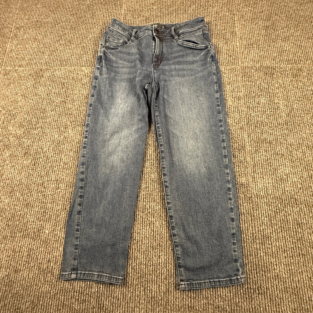 Simply Vera Vera Wang Women Size 8 Medium Wash Crop Jeans Denim Blue 217176